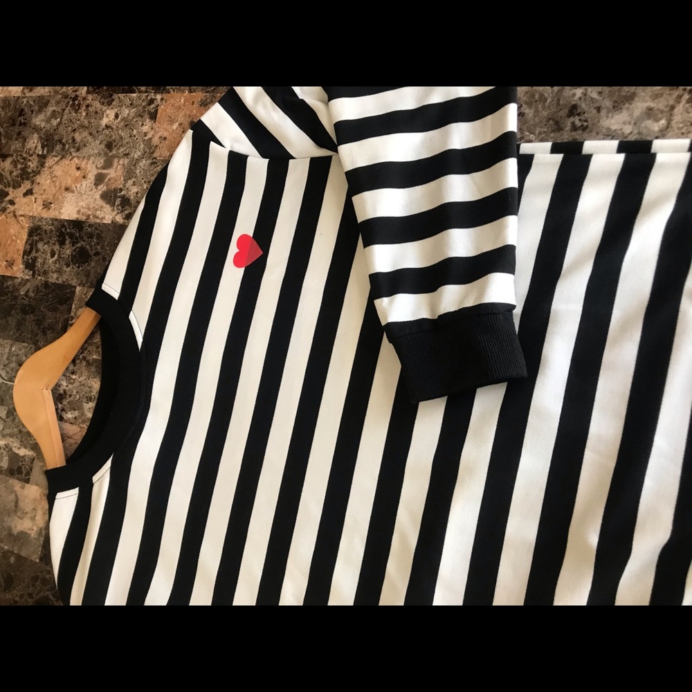 Heart Sweatshirt Mens Striped